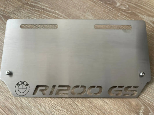 Porta placa en acero de R1200